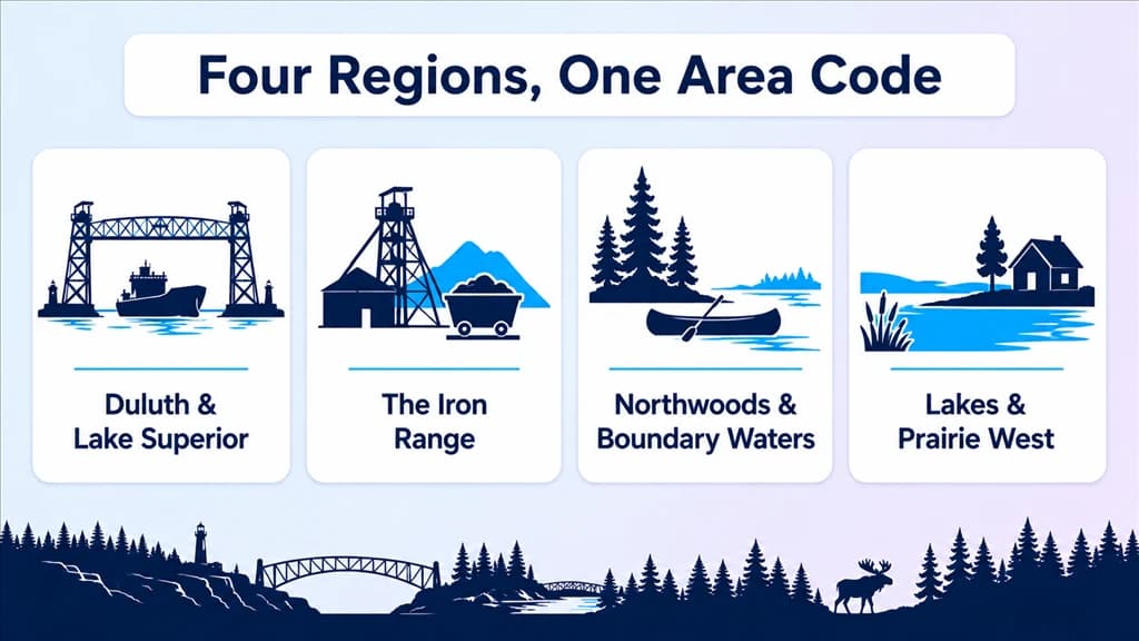 the regions of the 218 area code