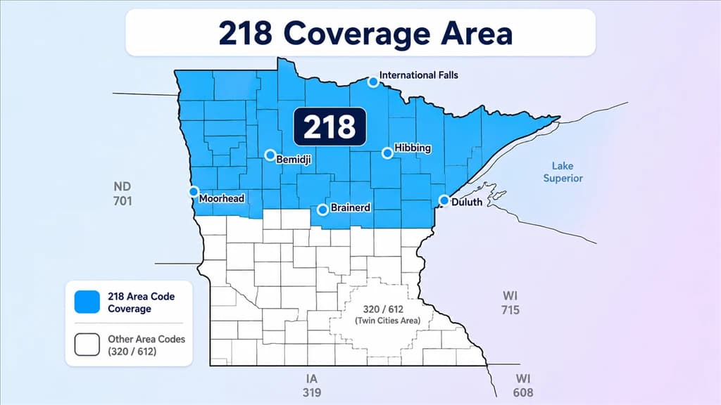 where is the 218 area code