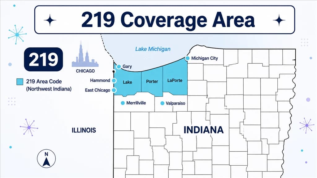 where is the 219 area code