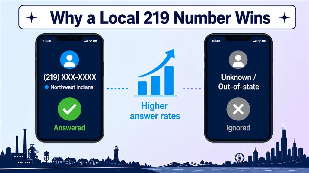 why a local 219 number gets answered
