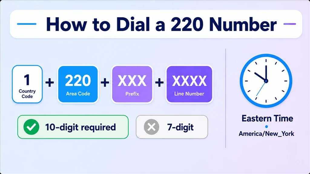 how to dial a 220 number