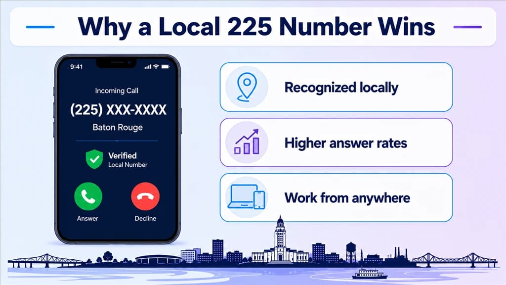 why a local 225 number builds trust