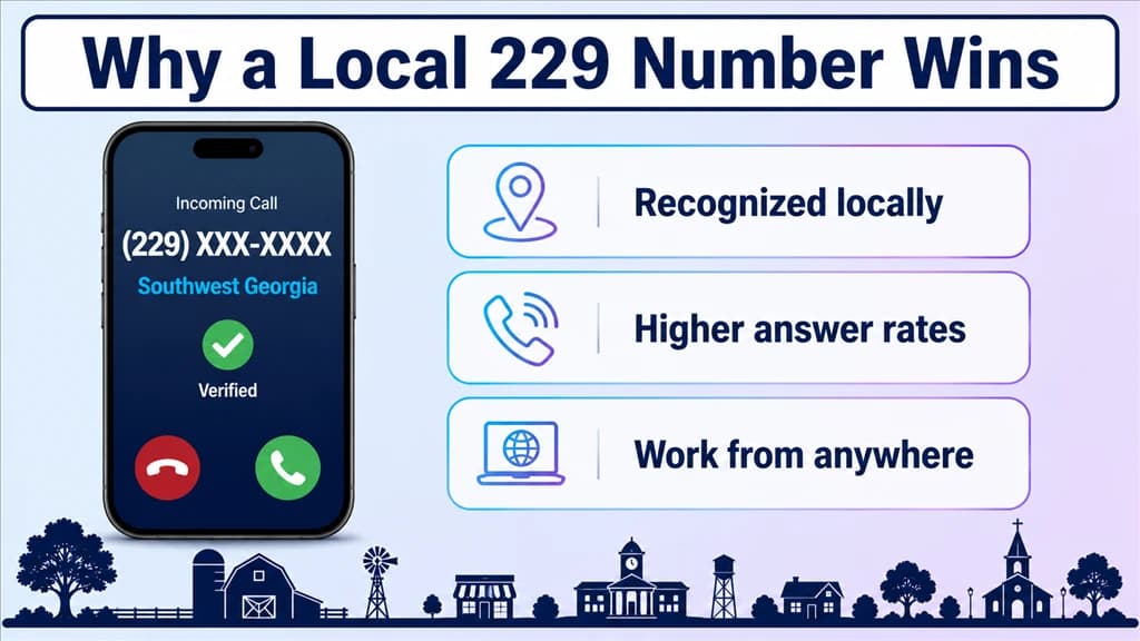 why a local 229 number builds trust