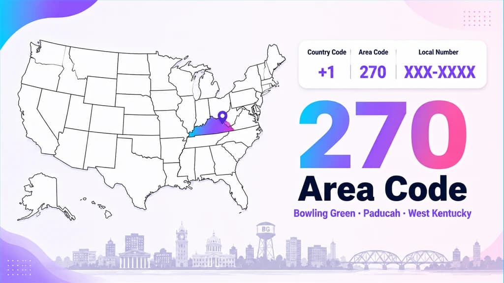 Infographic with a US map highlighting Kentucky, a pin on the west, a Corvette and river bridge, and 270 and 364 badges