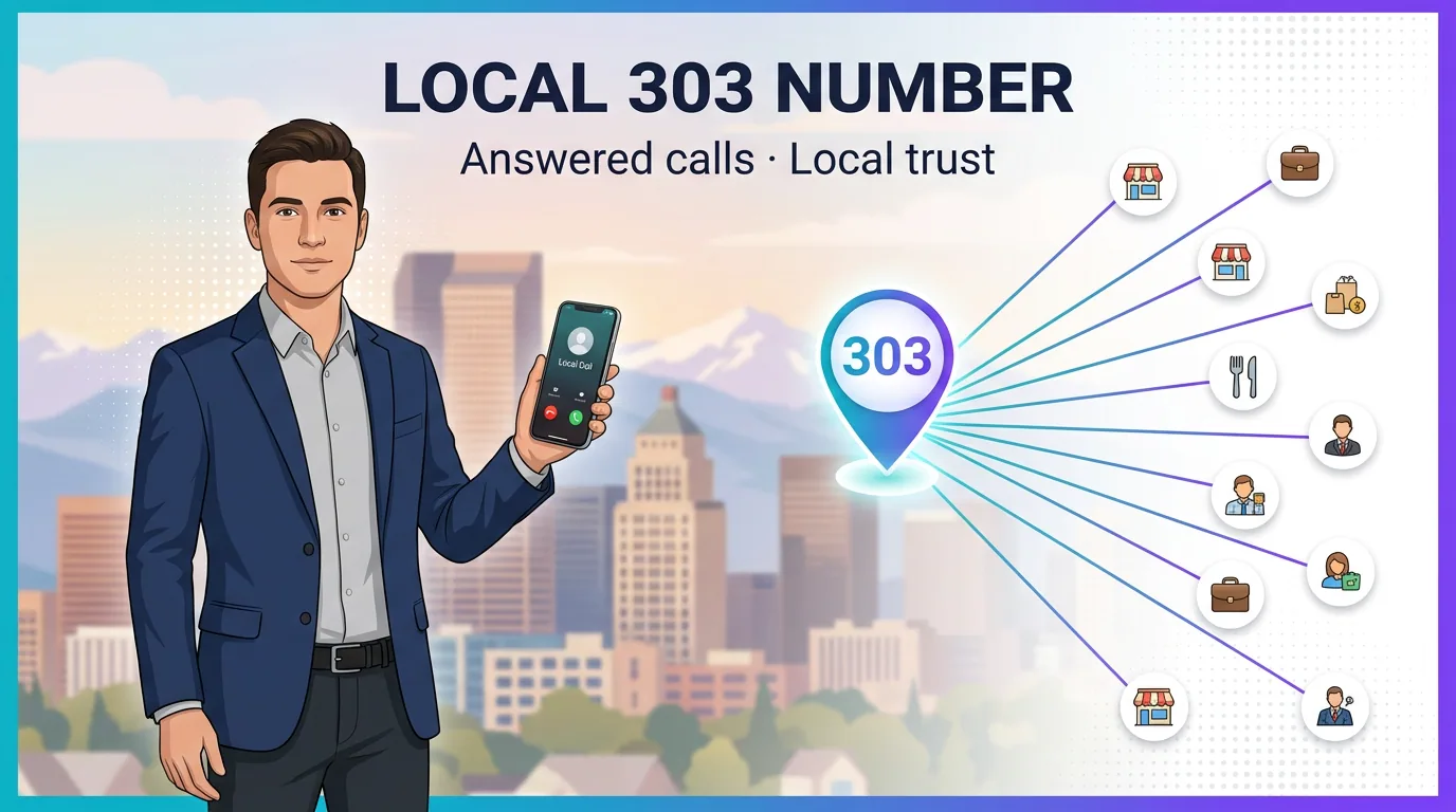 A local 303 number building answered calls and local trust for Denver-area businesses