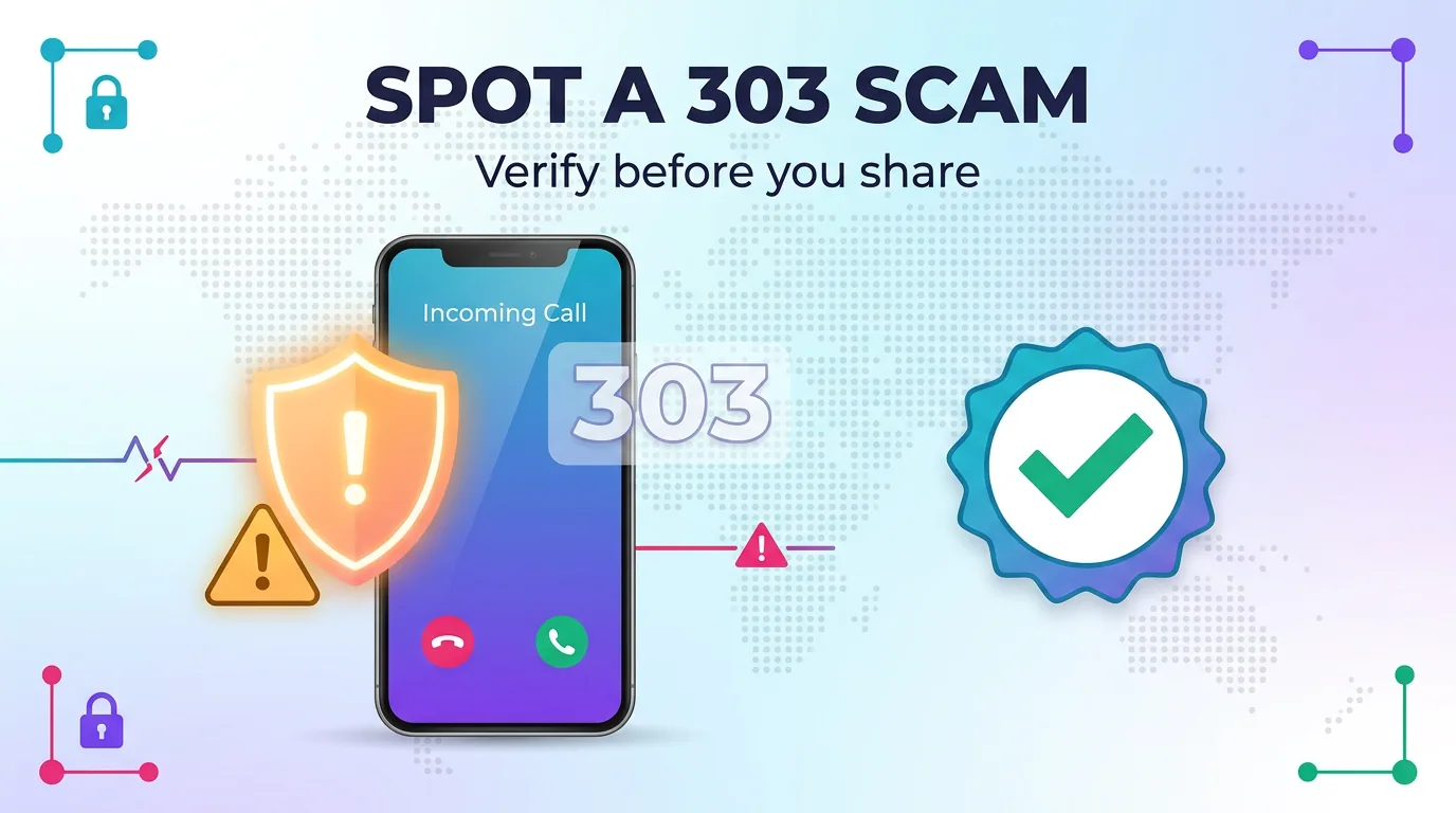 How to spot a 303 scam call and verify the caller before sharing personal details