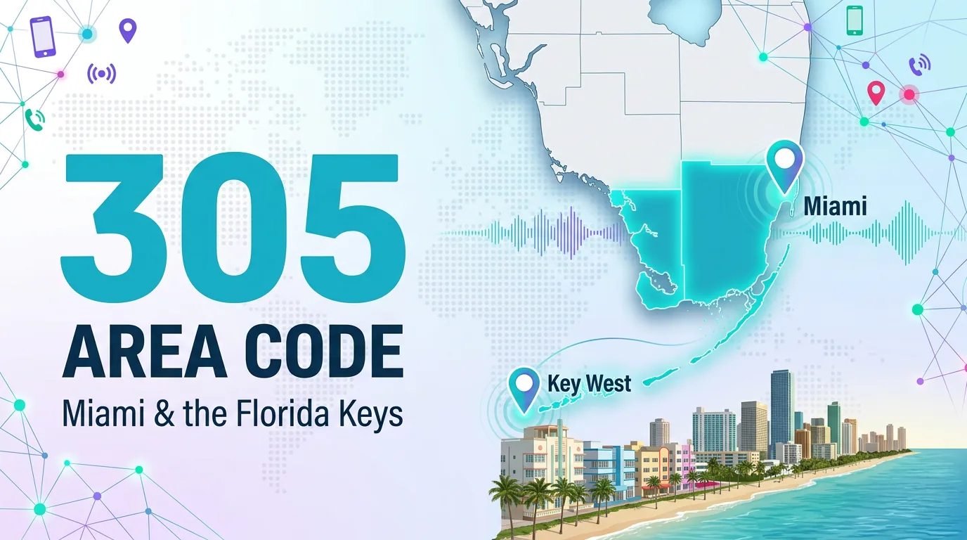 305 area code covering Miami and the Florida Keys
