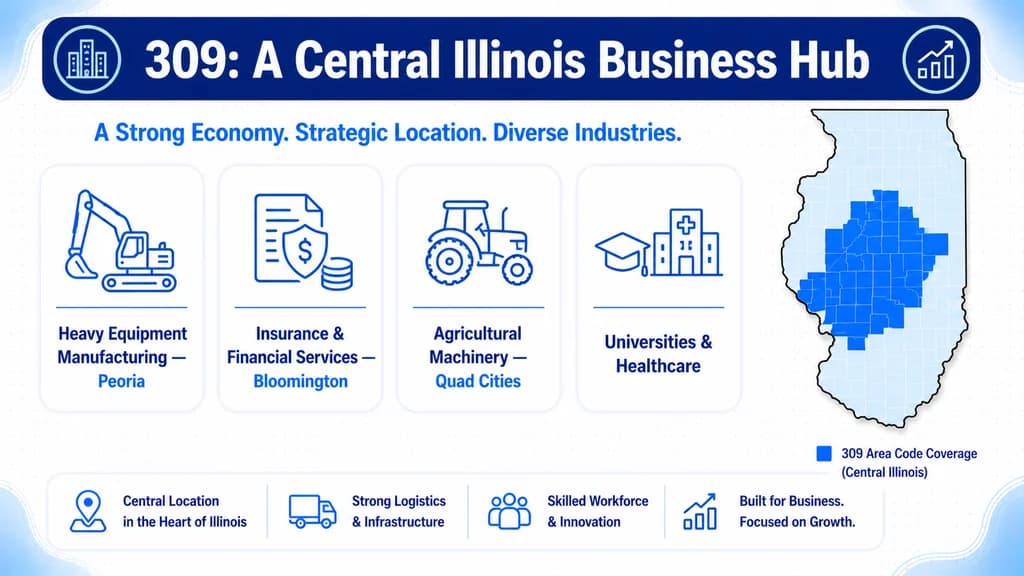 Cards of central Illinois industries reached on a 309 number