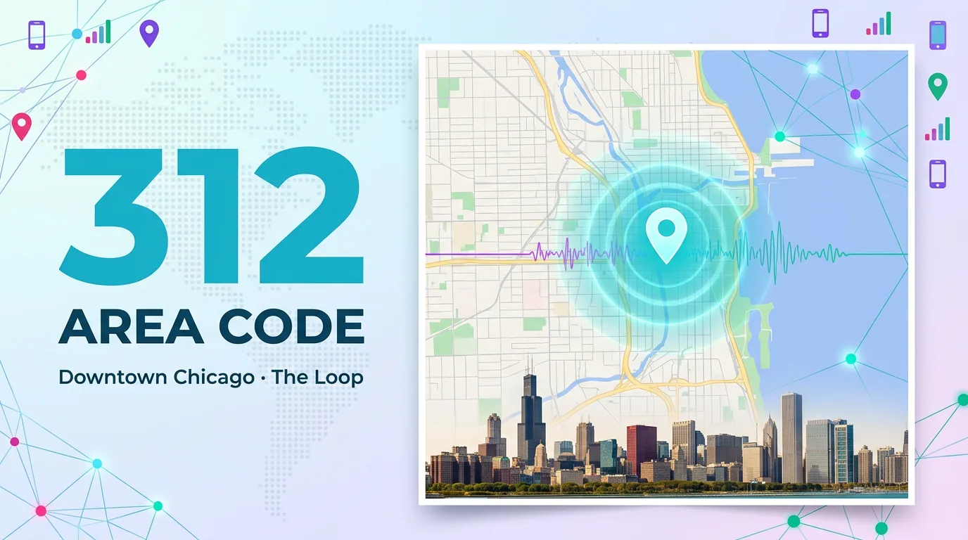 312 area code infographic for downtown Chicago and the Loop