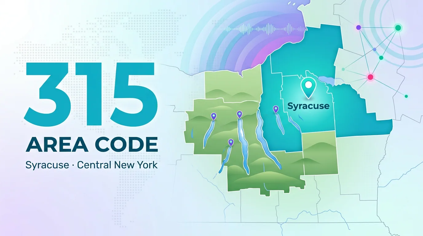 315 area code infographic for Syracuse and Central New York