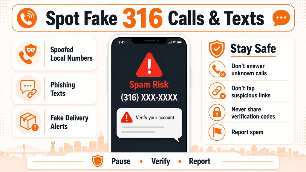 Flagged 316 spam call and text beside safety tips