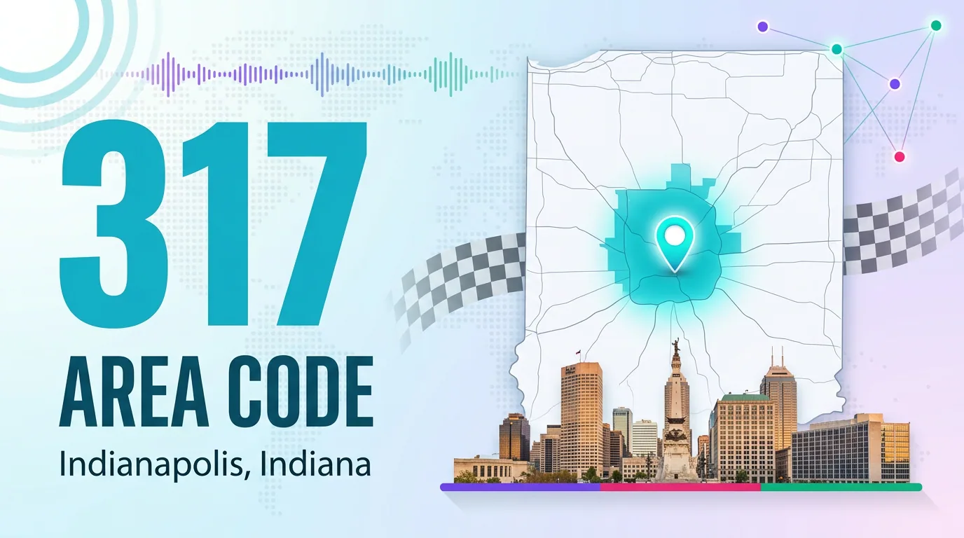 317 area code infographic for Indianapolis, Indiana