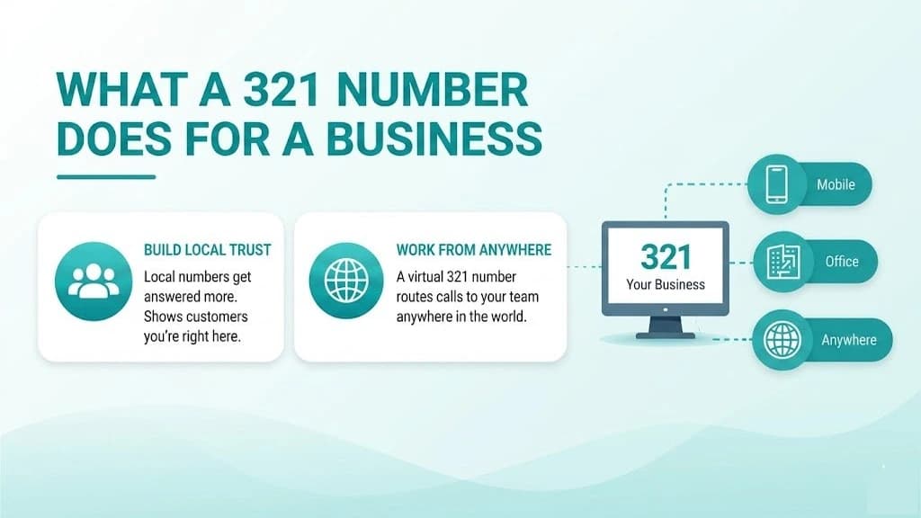 What a 321 number does for a business