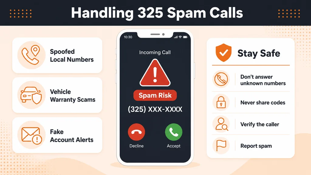 Flagged 325 spam call beside safety tips