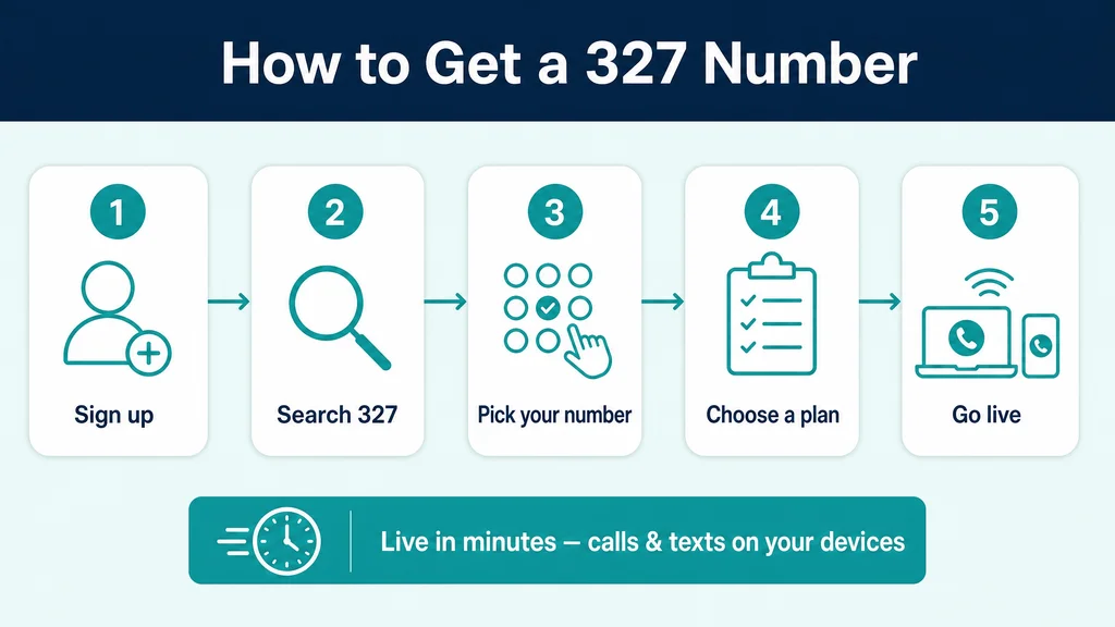 Steps to get a 327 area code number