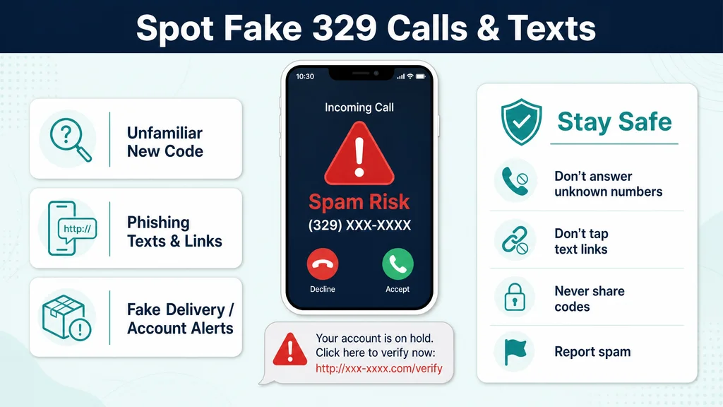 Flagged 329 spam call and text beside safety tips