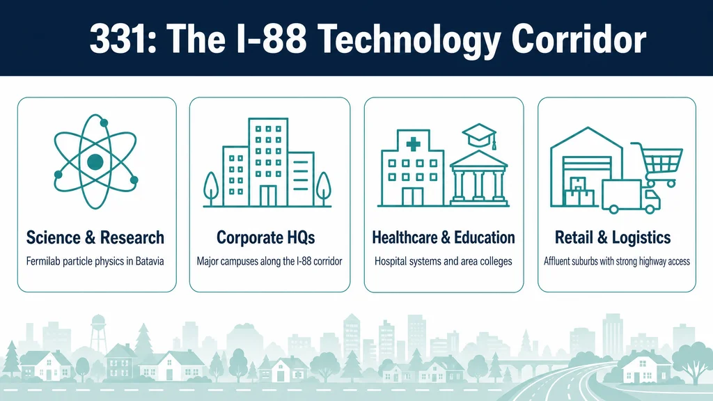 Western-suburb industries served by the 331 area code