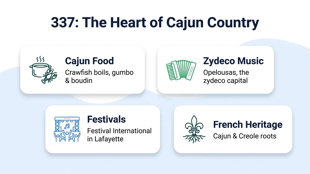Cajun culture and festivals of Acadiana in the 337 area code