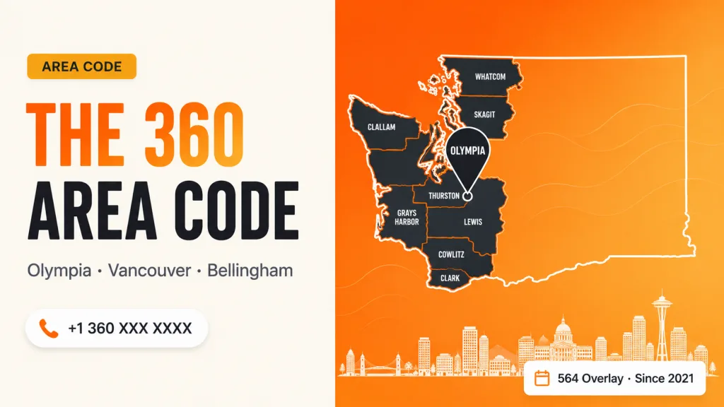 Coverage map of western Washington showing the 360 area from the Oregon border near Vancouver up to Bellingham on the Canadian border
