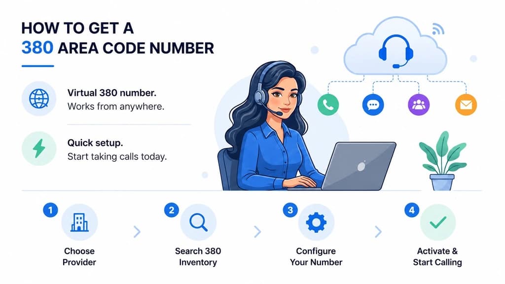 How to get a 380 area code number