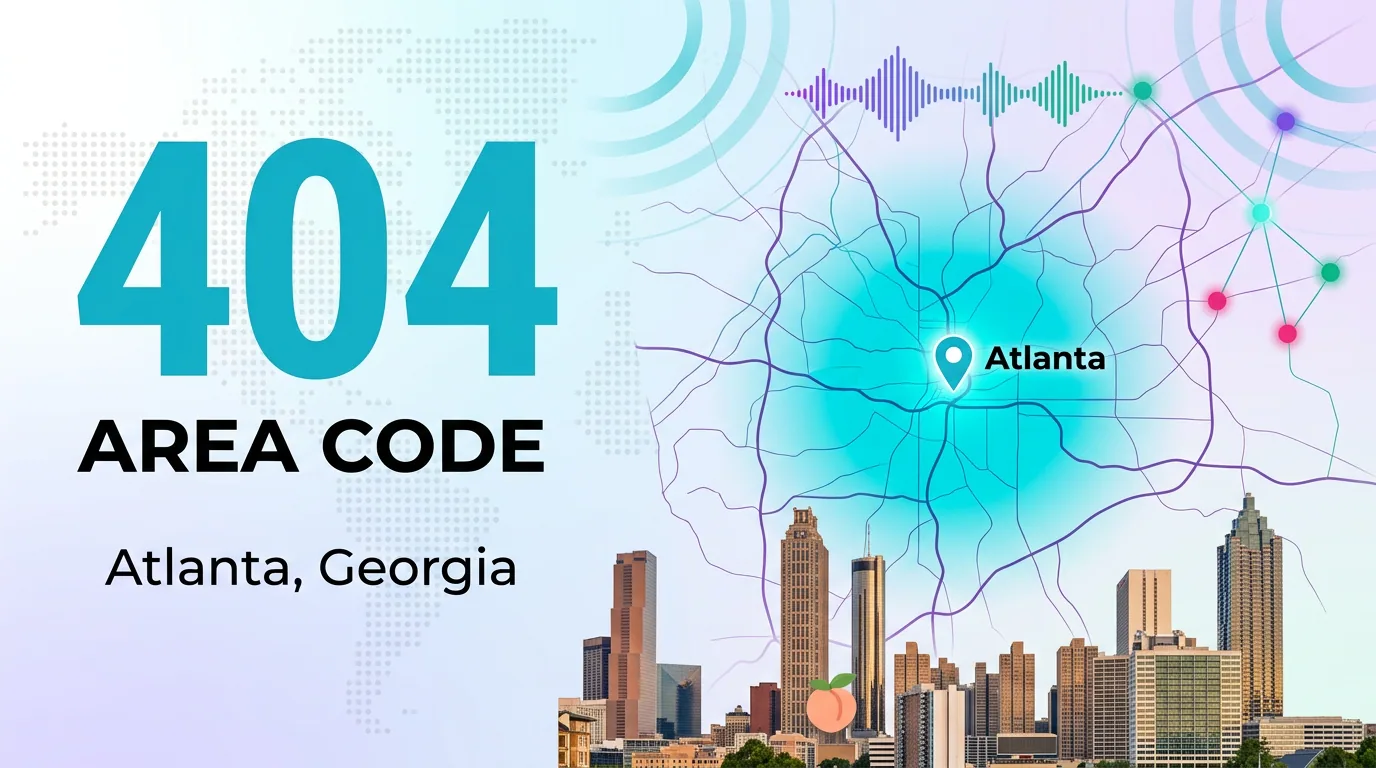 404 area code infographic for Atlanta, Georgia