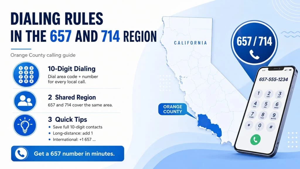 Dialing rules in the 657 and 714 region