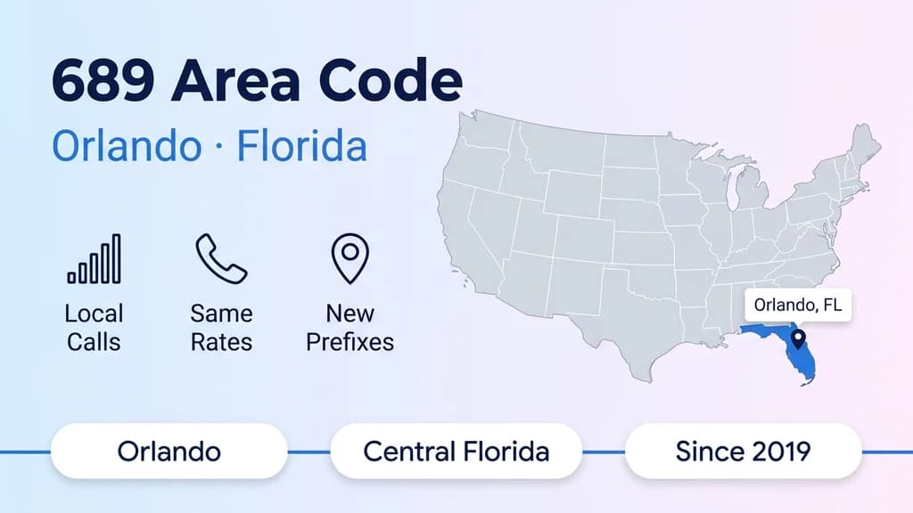 Map of the United States with Florida highlighted and a pin on Orlando, next to stat chips reading Orlando, Central Florida, and since 2019