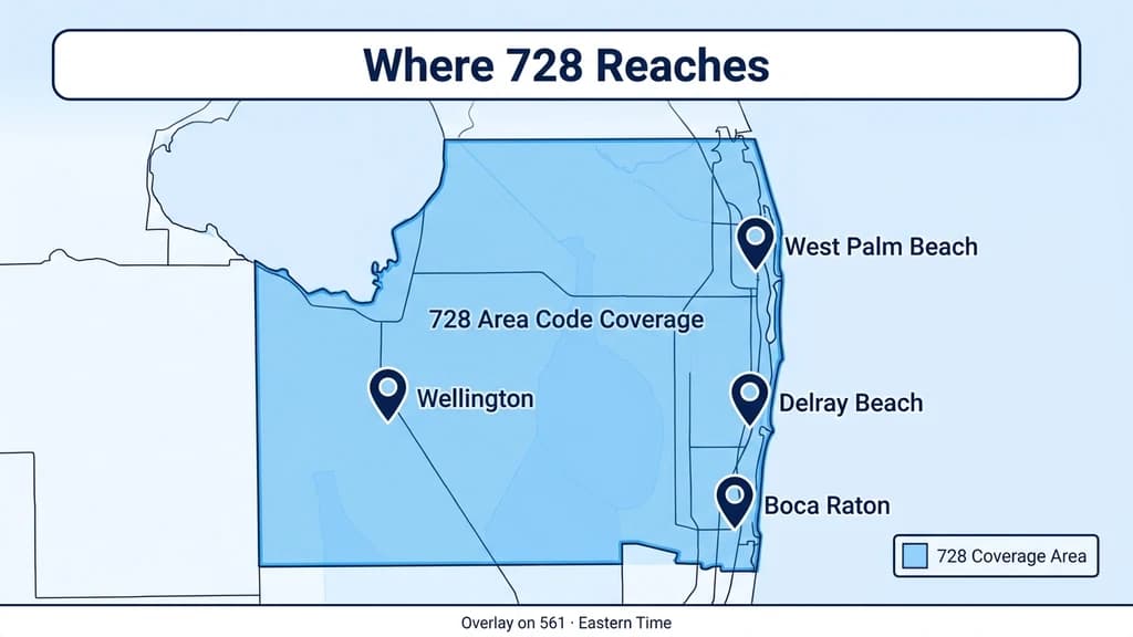 Light blue Florida map graphic with Palm Beach County highlighted and pins for West Palm Beach, Boca Raton, Delray Beach, and Wellington