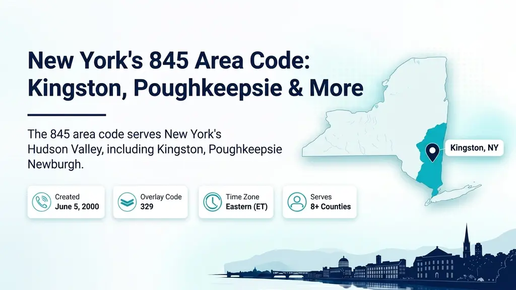 Vector map of New York's Hudson Valley highlighted in cyan with a pin on Kingston and a navy river-town skyline silhouette