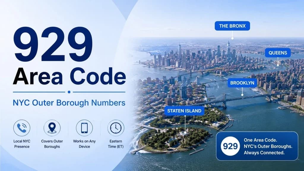 929 area code — NYC outer boroughs Brooklyn Queens Bronx Staten Island, second overlay added April 2011, joined by 465 in June 2026