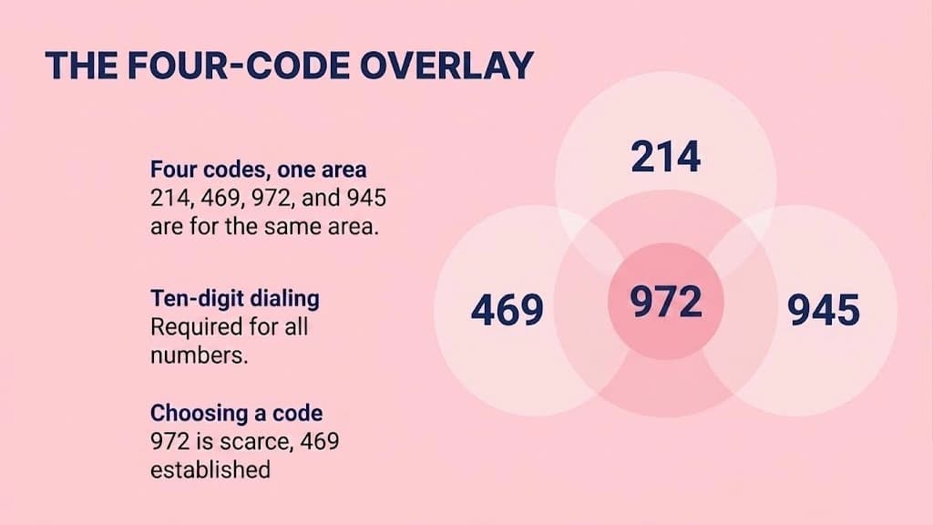 Dallas four-code overlay including 972