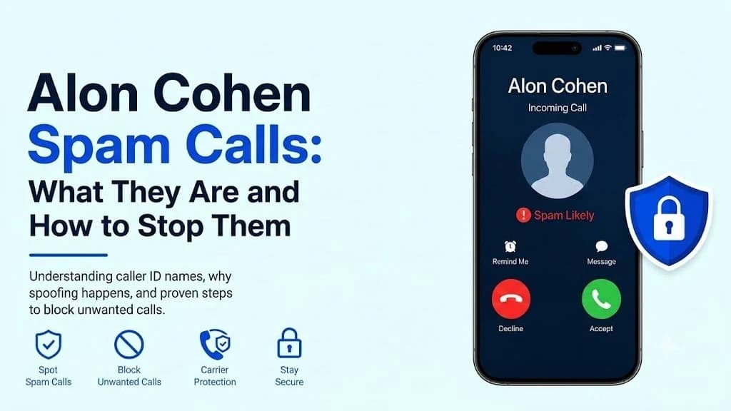 Alon Cohen spam calls — what the name on caller ID really means, why spoofing happens, and how to stop unwanted calls with STIR/SHAKEN and carrier filters
