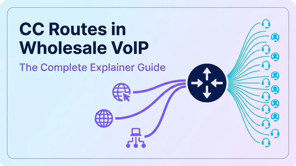 Wholesale carrier routing engine directing high-volume call center traffic through an optimized CC route