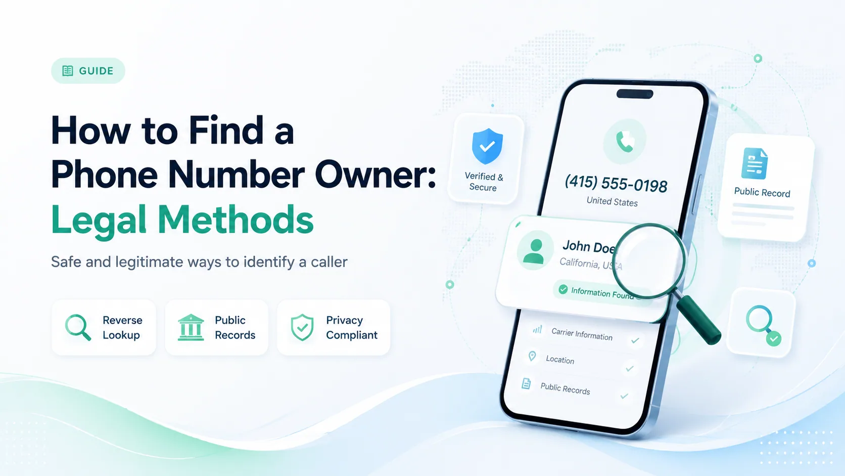 How to find a phone number owner using legal methods — reverse lookup, public records, and privacy-compliant tools