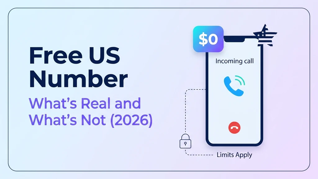 Free US number — what you actually get and what you don't, with free apps, temporary use, hidden limits, and when paid works better