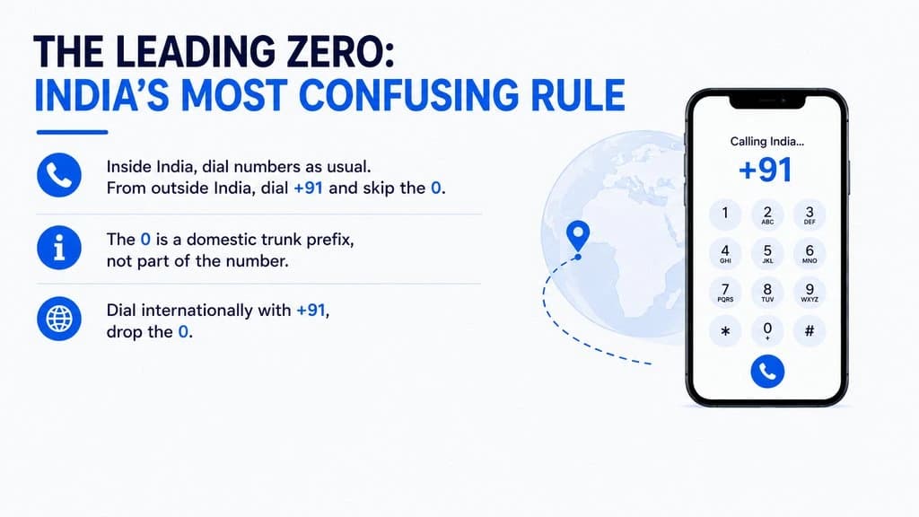 The leading zero — India's most confusing dialing rule explained