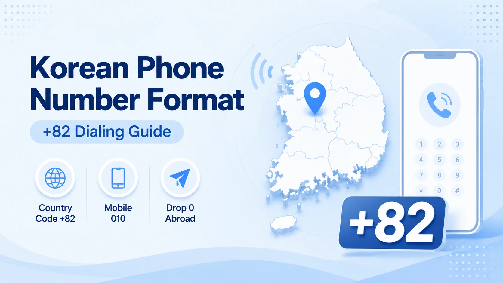 Korean Phone Number Format +82 Dialing Guide overview