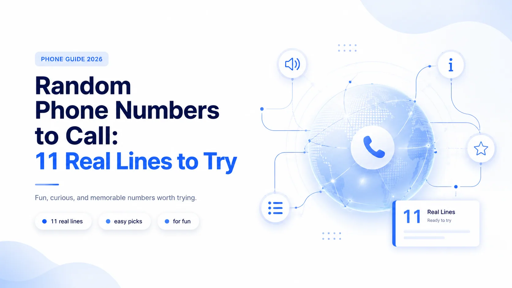 Random Phone Numbers to Call: 11 Real Lines to Try