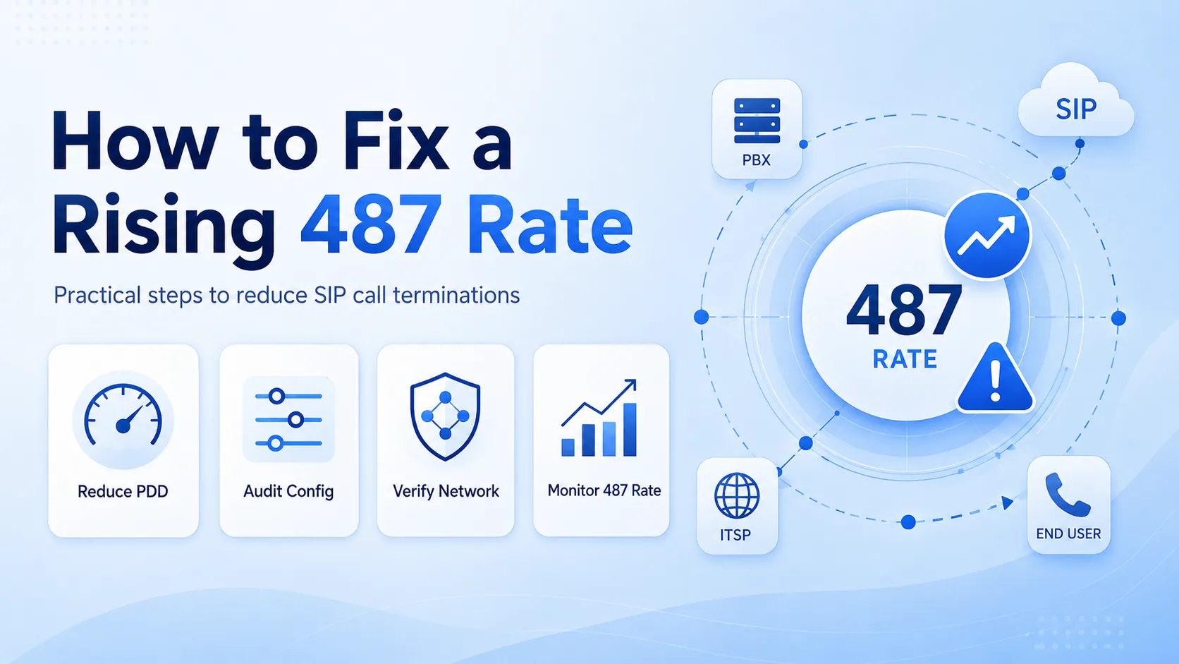 How to fix a rising 487 rate: reduce PDD, audit config, verify network, and monitor the 487 rate
