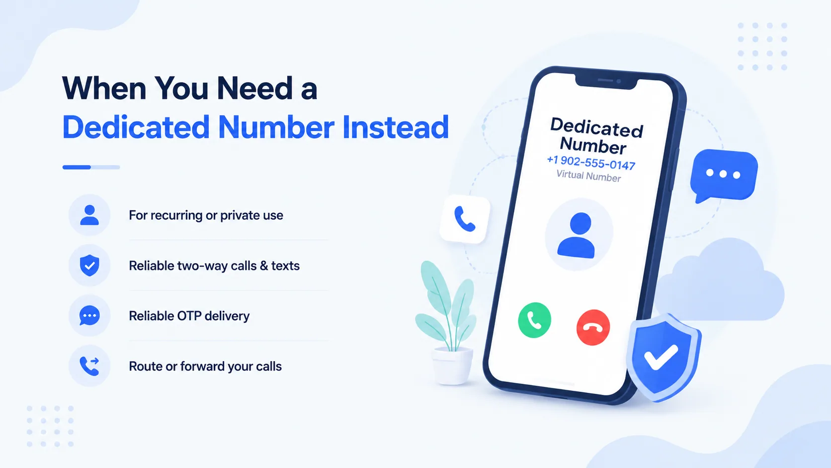 when you need a dedicated number instead