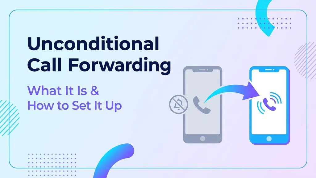Phone icon with every incoming call arrow redirected to a second phone, with no conditions attached