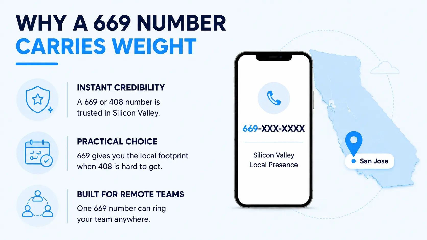 Why a 669 number carries weight — instant Silicon Valley credibility for businesses