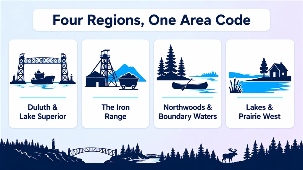 the regions of the 218 area code