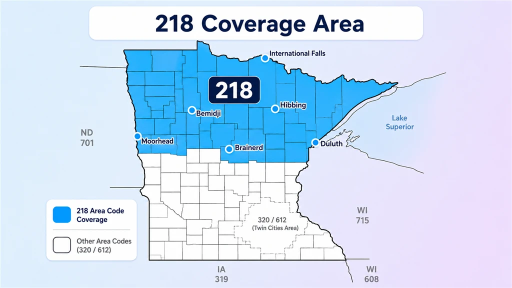 where is the 218 area code