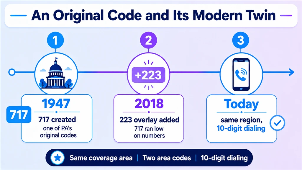 the 717 and 223 timeline