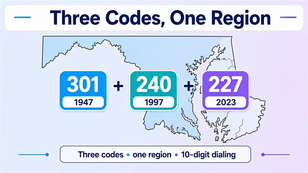 227 joins 301 and 240 as a third overlay code