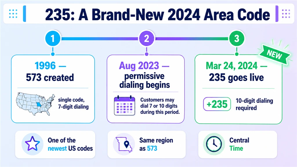 Timeline showing 573 created in 1996 and 235 going live as a new overlay in 2024