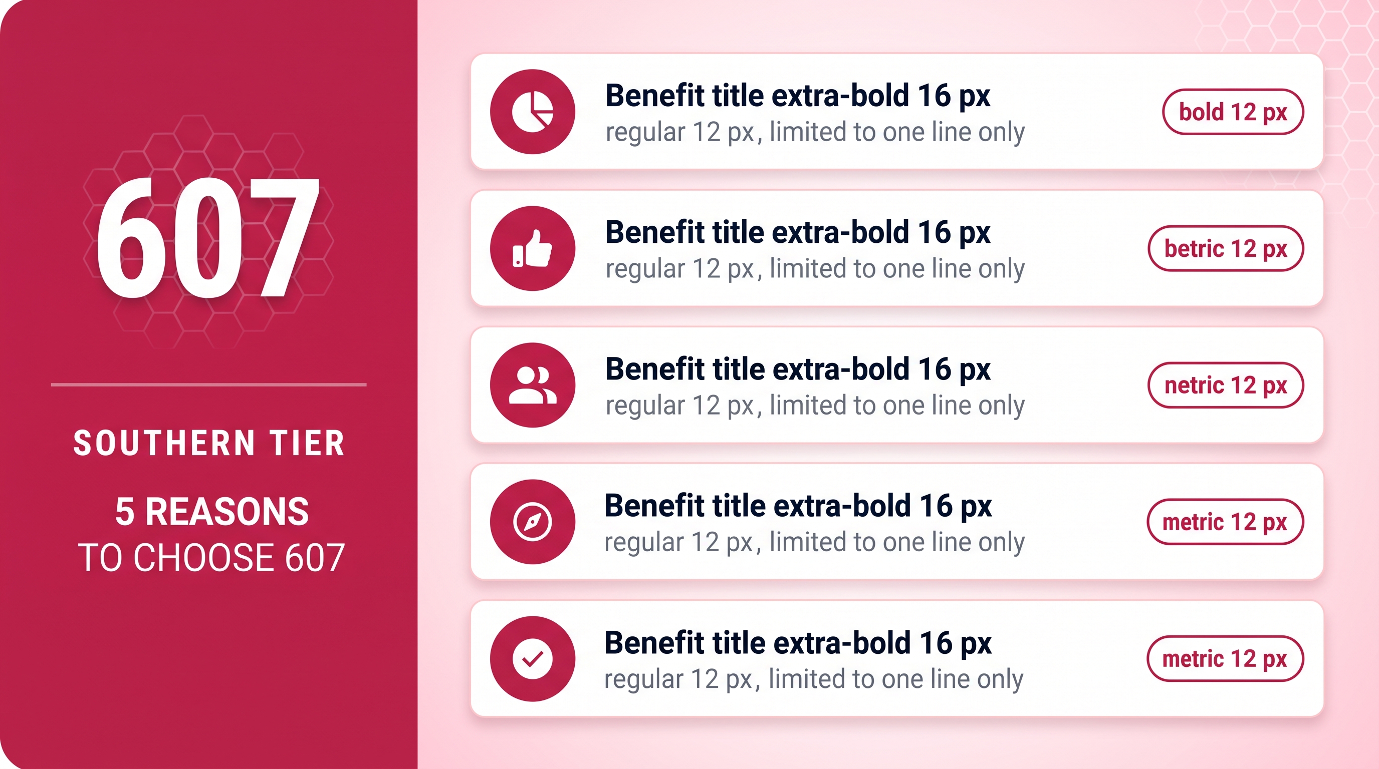 Why a 607 number is good for business infographic highlighting higher education, specialty manufacturing, healthcare, outdoor tourism, and virtual reach for New York's Southern Tier