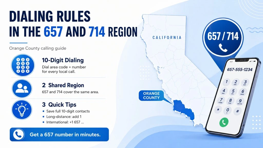 Dialing rules in the 657 and 714 region