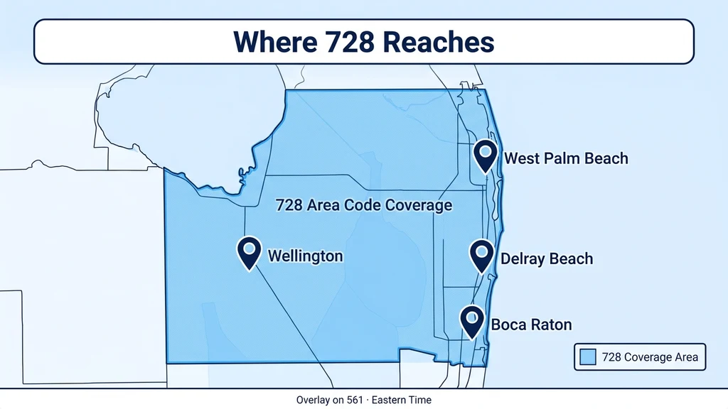 Light blue Florida map graphic with Palm Beach County highlighted and pins for West Palm Beach, Boca Raton, Delray Beach, and Wellington